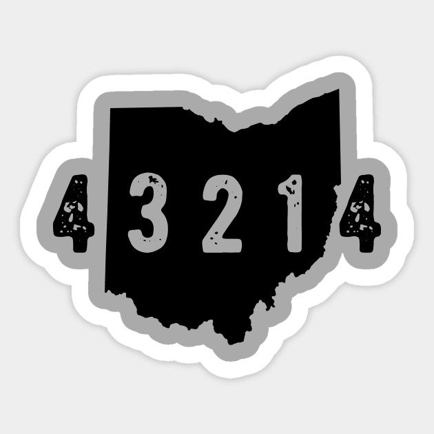 43214 Zip Code Clintonville Columbus Ohio Sticker by OHYes